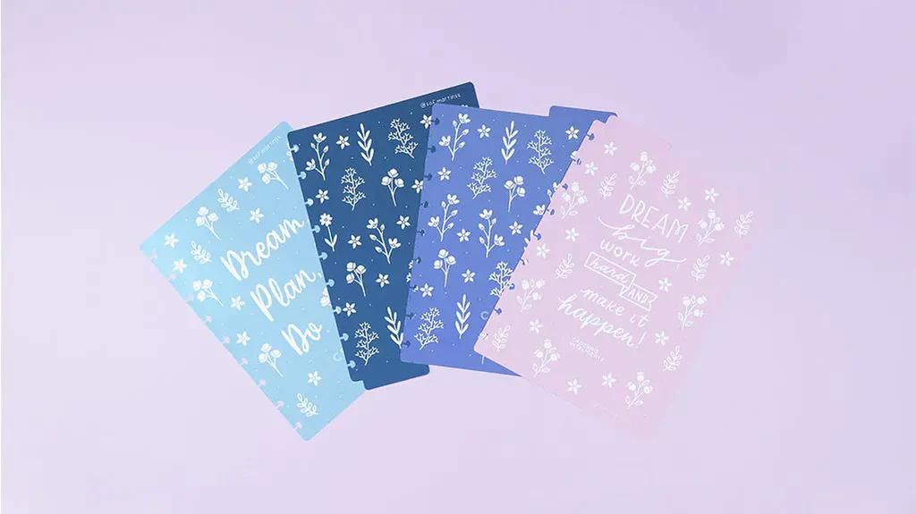 Divisórias para Caderno Inteligente Médio Lilac Fields