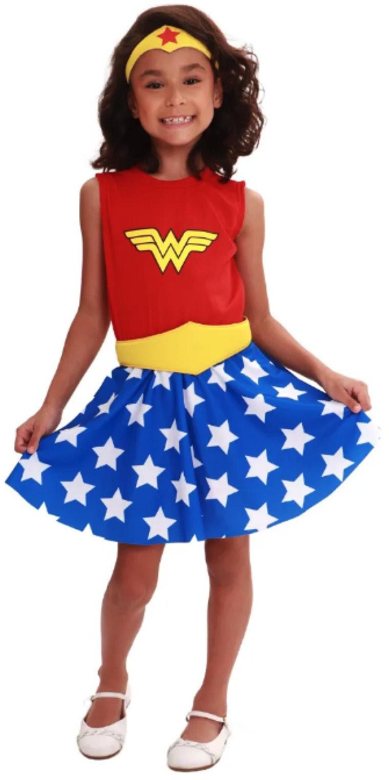 Fantasia Infantil Mulher Maravilha Tam P Clássica Super Magia