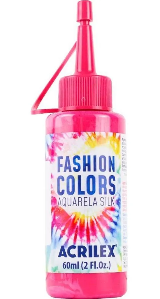 Tinta Aquarela Acrilex Tecido Silk Fashion Colors 60ml