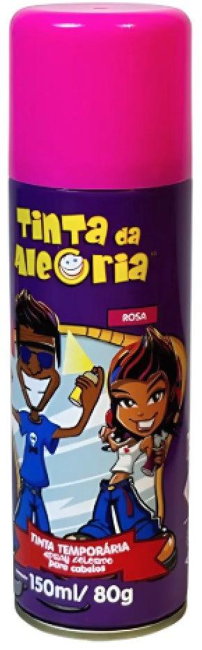 Tinta da Alegria Spray Colorido 150 ml Carnaval Rosa