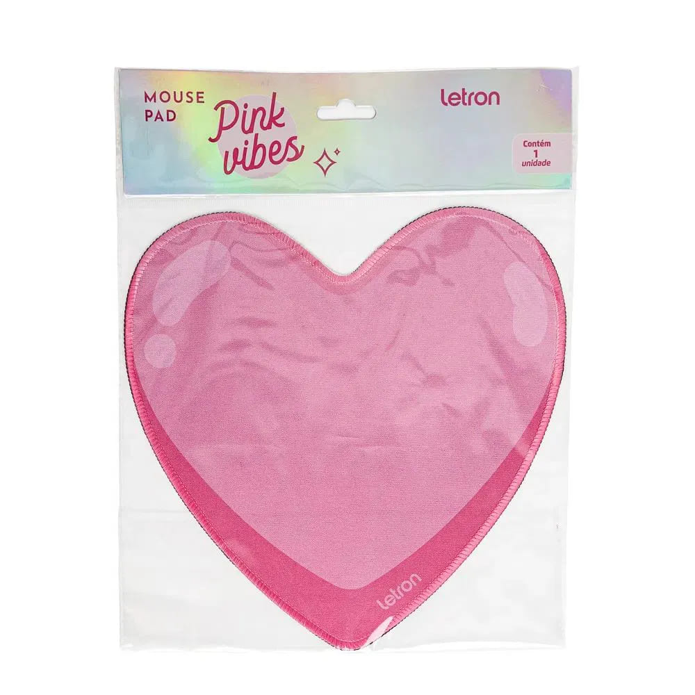Pad Mouse Leo e Leo Vibes Coração Pink