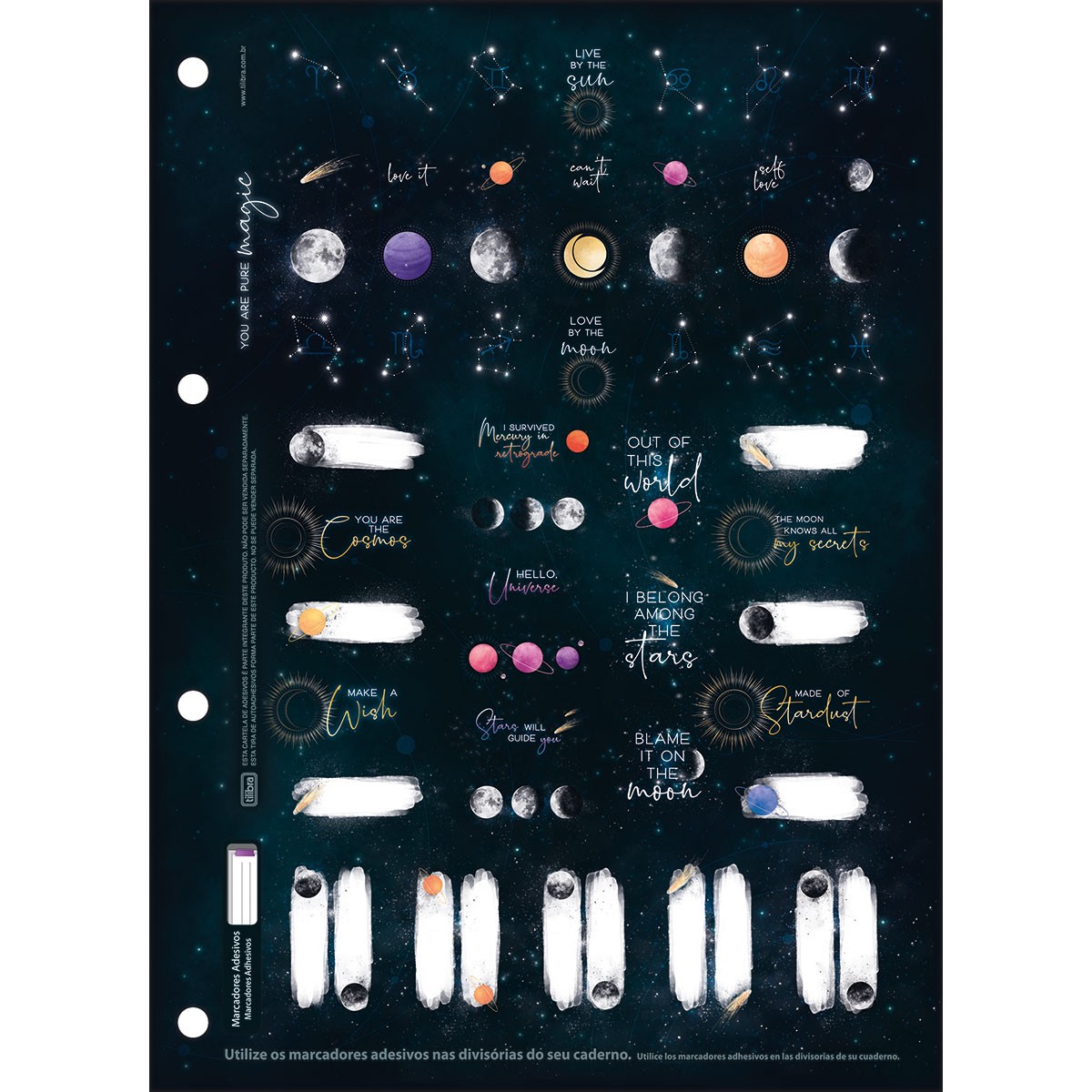 Refil para Caderno Fichario Tilibra Magic Tiliflex Argolado Cartonado 80 Folhas