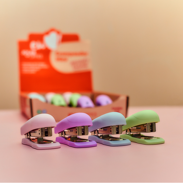 Grampeador Jocar Office Mini Tons Pastel Trend Sortido