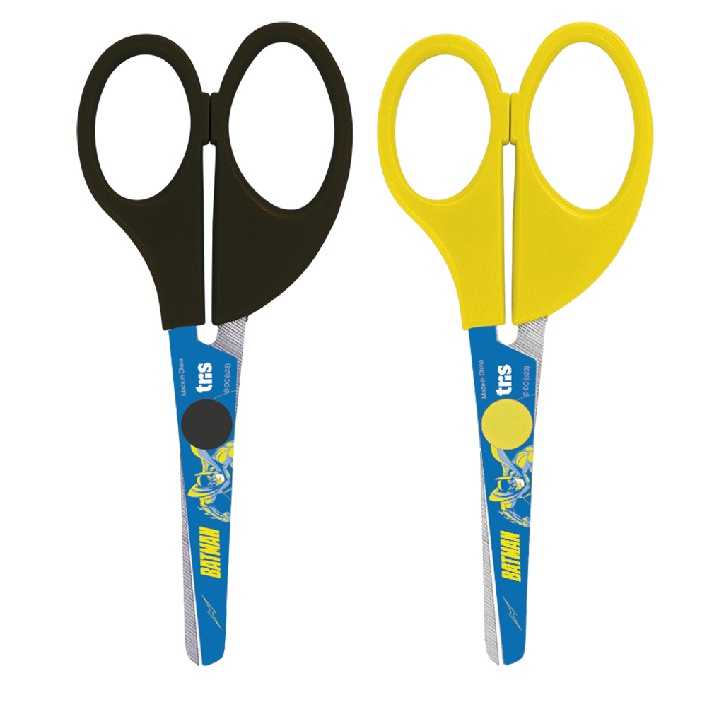 Tesoura Escolar TRIS Batman Lâmina Decorada 13cm Sortido