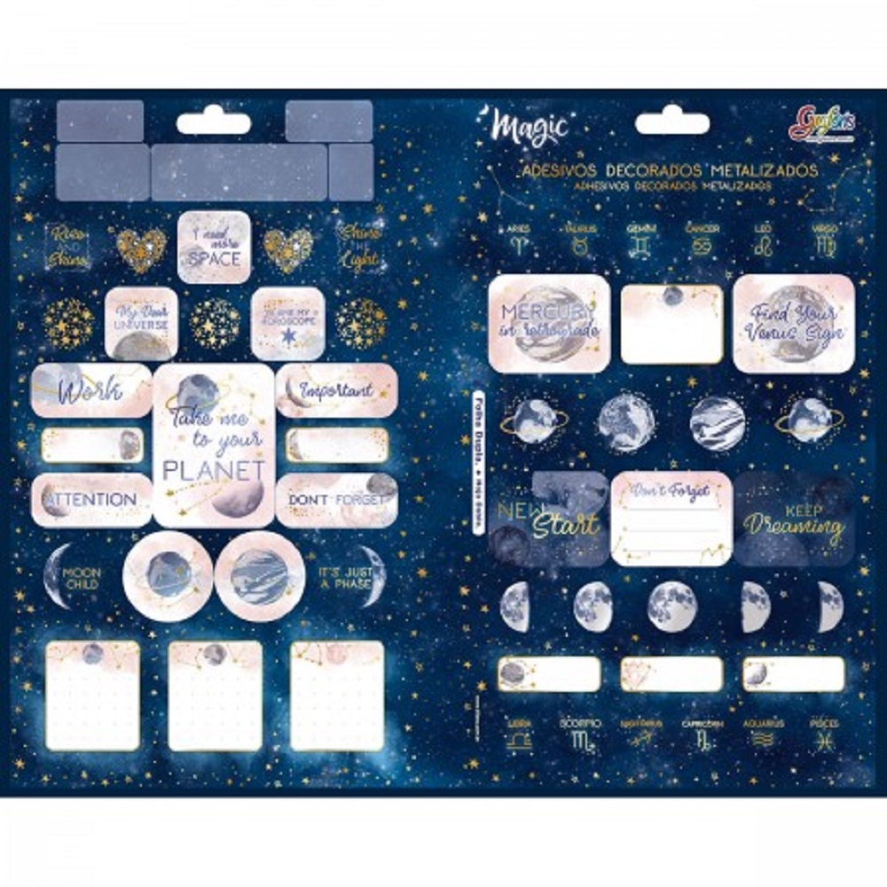 Adesivo Tilibra Magic Duplo Metálico