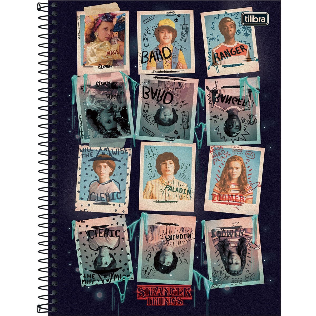 Caderno Universitário Tilibra Capa Dura Stranger Things 160 Folhas 10x1 Sortido