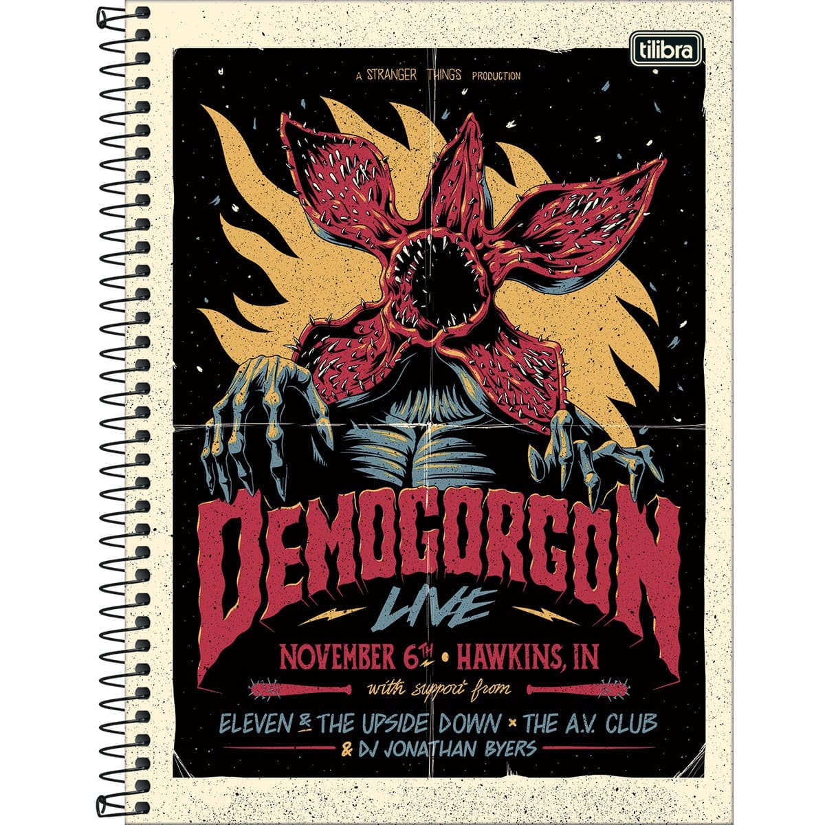 Caderno Universitário Tilibra Capa Dura Stranger Things 160 Folhas 10x1 Sortido