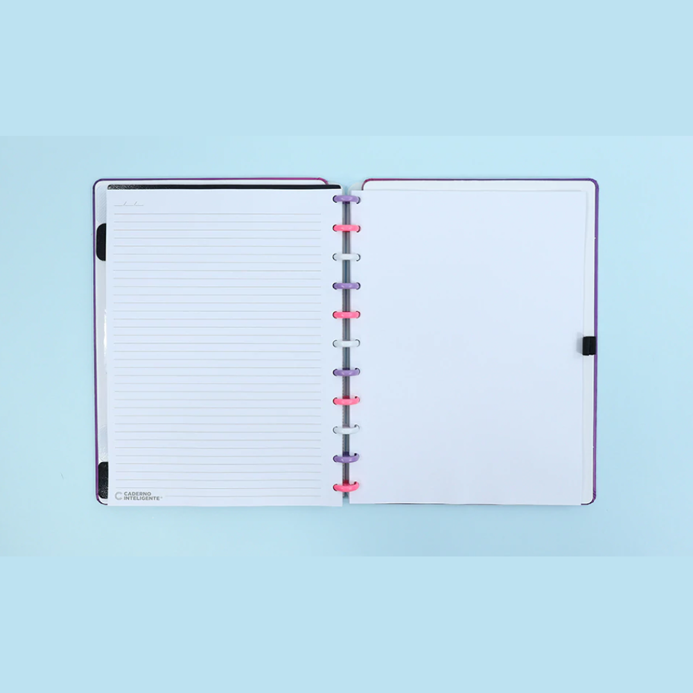 Caderno Inteligente Ultraviolet By Yasmim Galvão 60 Folhas com Pauta e 20 Folhas Lisas