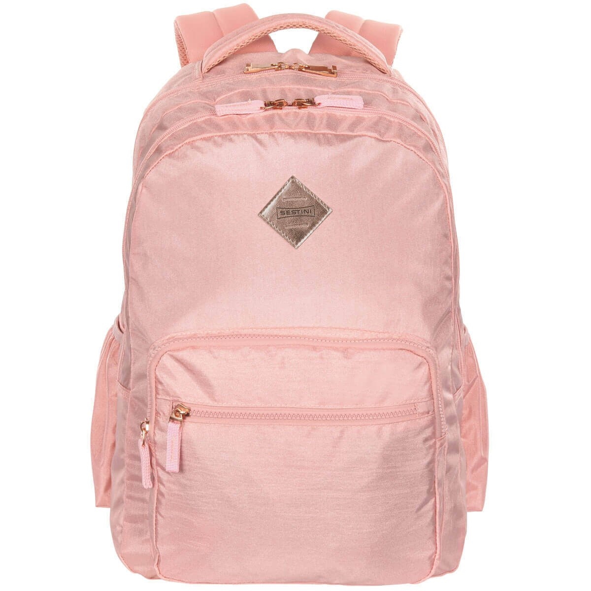 Mochila de Costa Sestini College Metálico Clinkle Grande Rosa