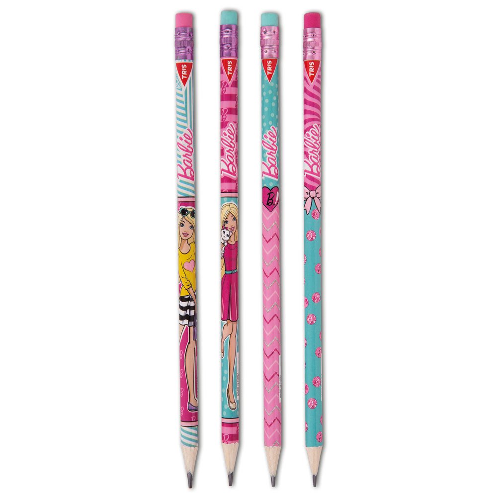 Lápis Preto TRIS Barbie com Borracha Unidade Sortido