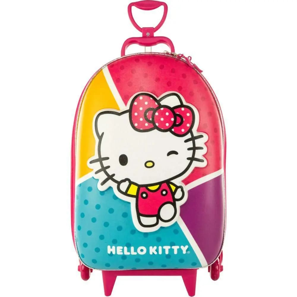 Mochila com Rodas Infantil Diplomata Hello Kitty Rodinha Tripla Grande