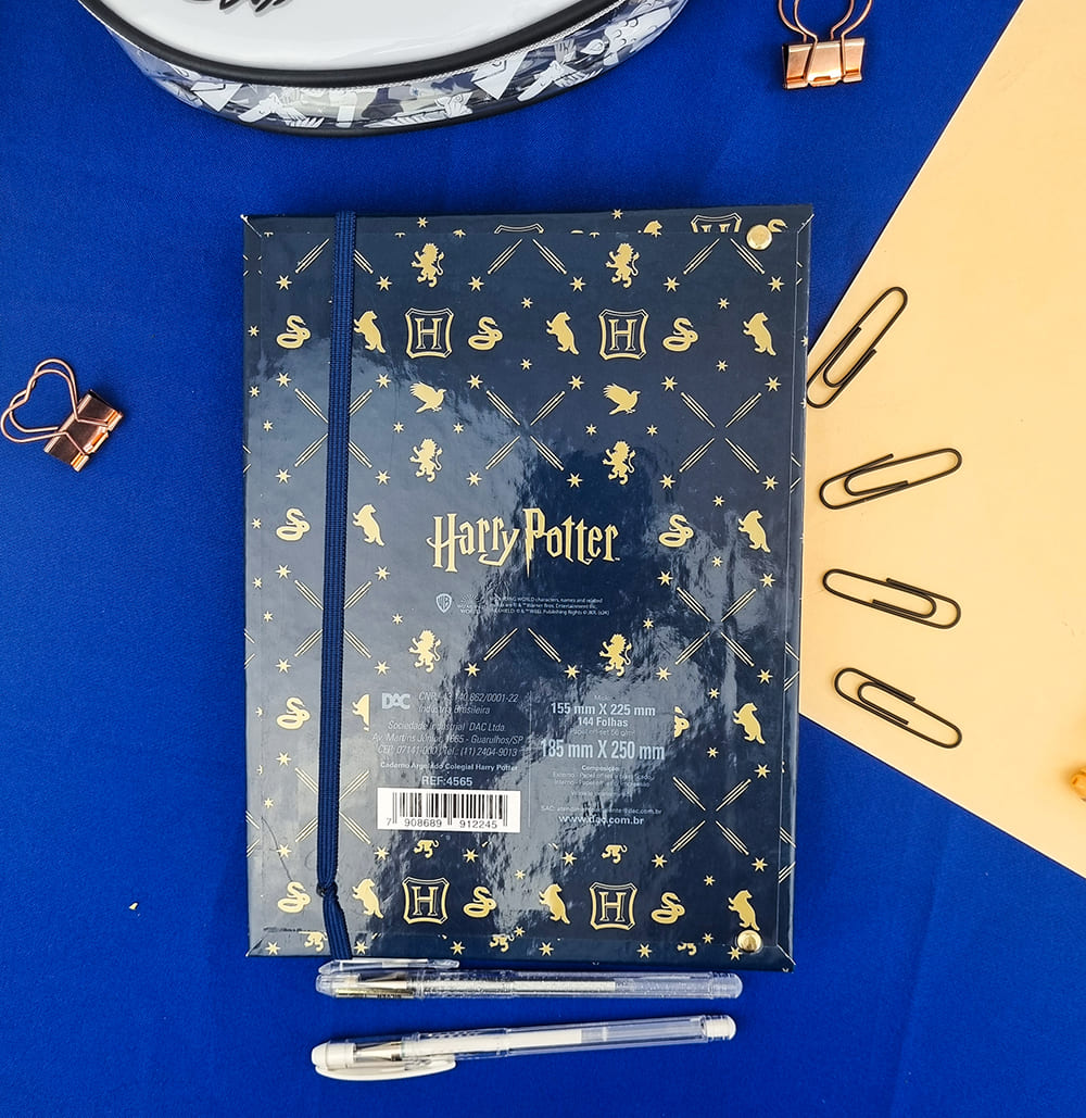 Fichário DAC Colegial Harry Potter 144 Folhas sem Lombo