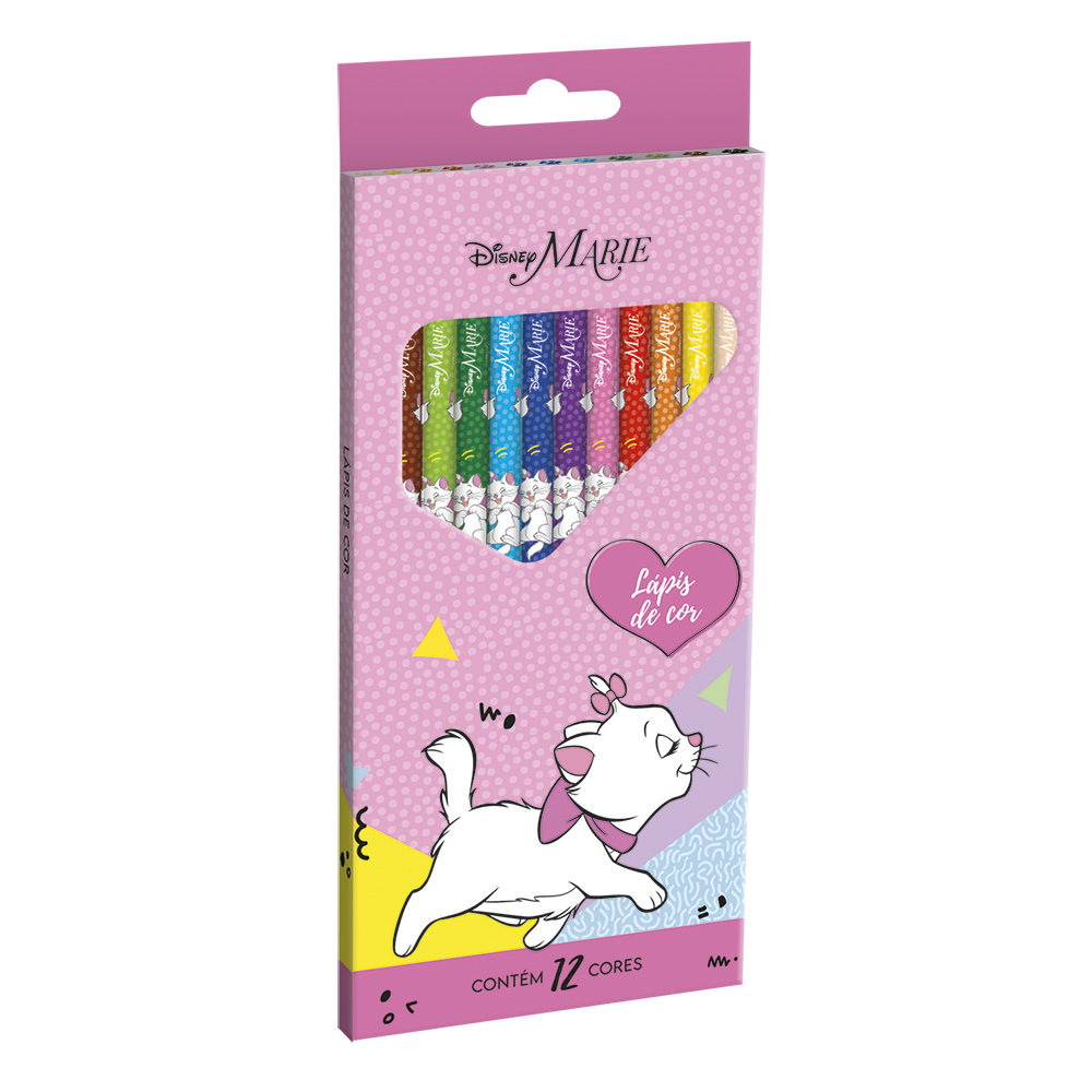 Lápis de Cor TRIS Marie12 Cores Vivas